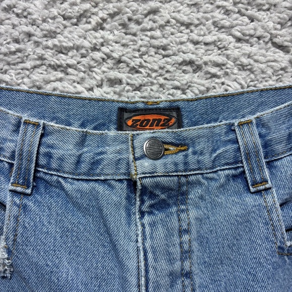 Zonz Jeans Mens 30 x 30 Baggy Wide Leg Vintage Y2K Light Wash Relaxed Streetwear - Picture 2 of 9